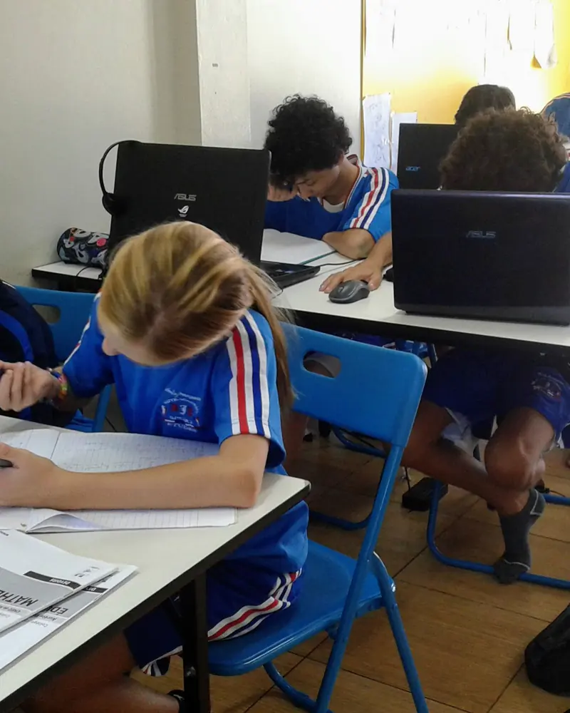 BJP Elite Academy students working in class